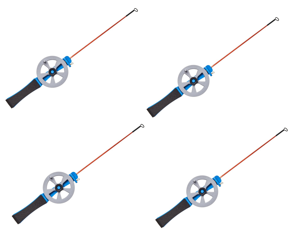 Комплект зимних удочек Salmo FIN 28см рукоятка EVA от 2-до 10 гр - 4 шт / зимние удочки для рыбалки / #1
