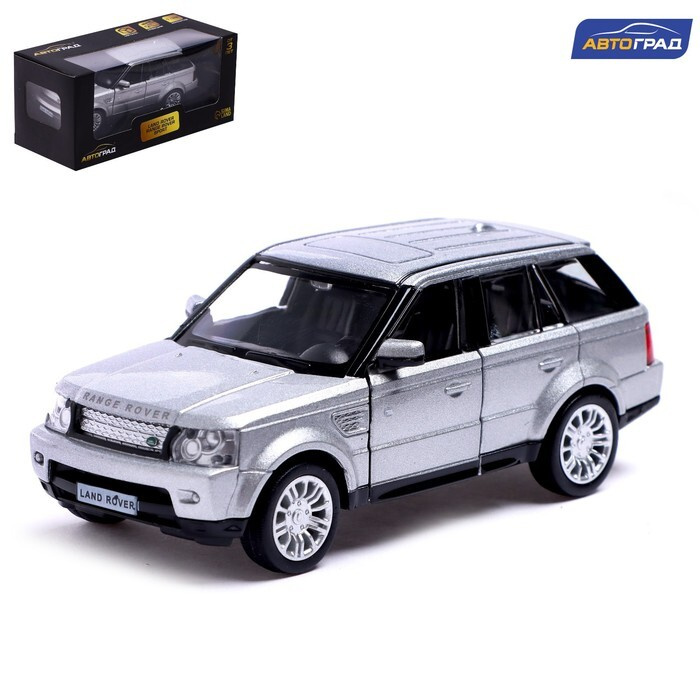 Машина металлическая LAND ROVER RANGE ROVER SPORT,1:32, открываются двери, инерция, цвет серый .  #1