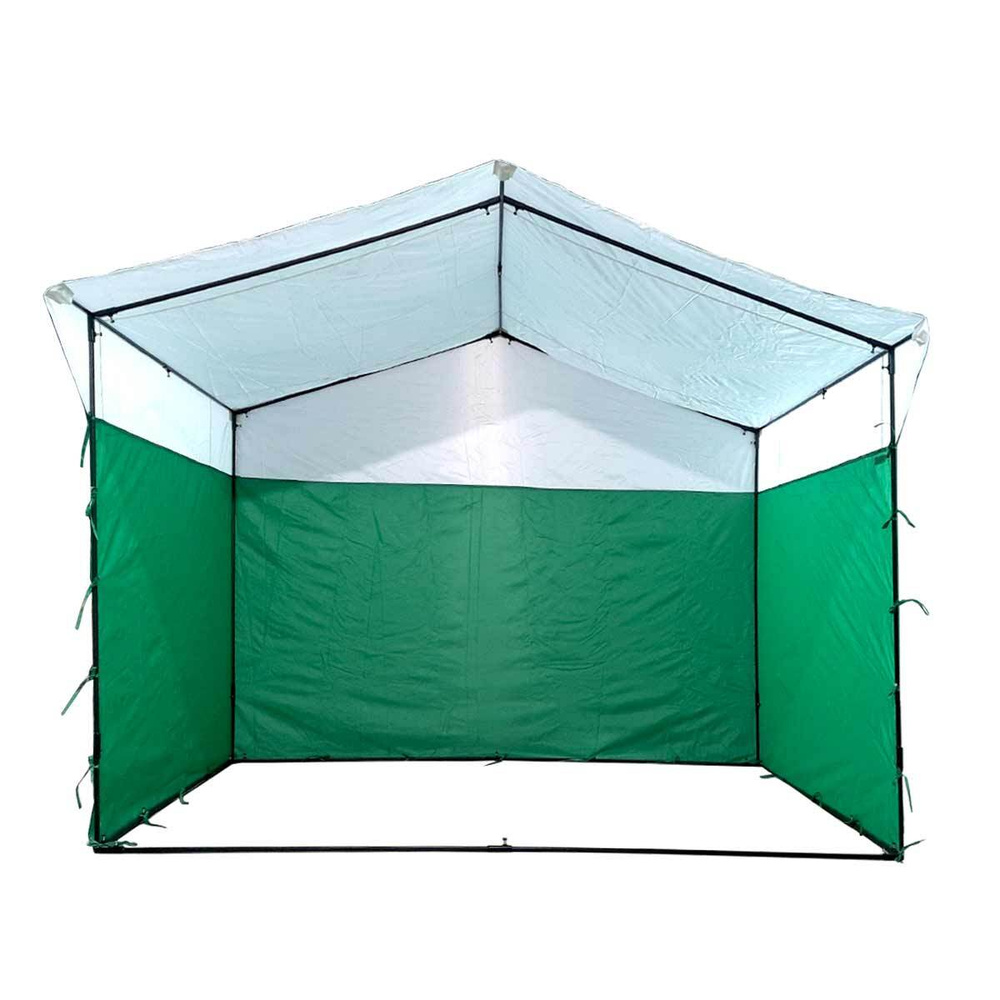 Торговая палатка 2х3 м, "Стандарт", Технотент, бело-зеленый, усиленный каркас  #1