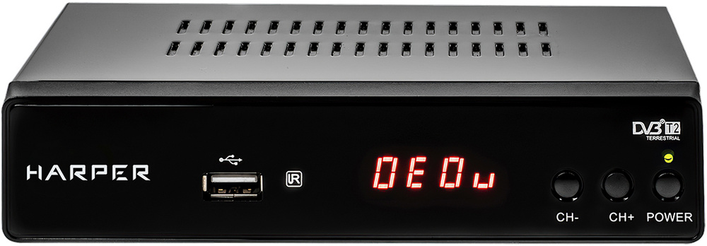 ТВ ресивер Harper HDT2-5010 DVB-T2 приставка для цифрового ТВ, черный  #1