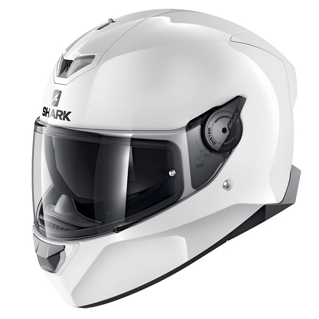 Мотошлем интеграл SHARK SKWAL 2 BLANK White, белый, с белой подсветкой ...