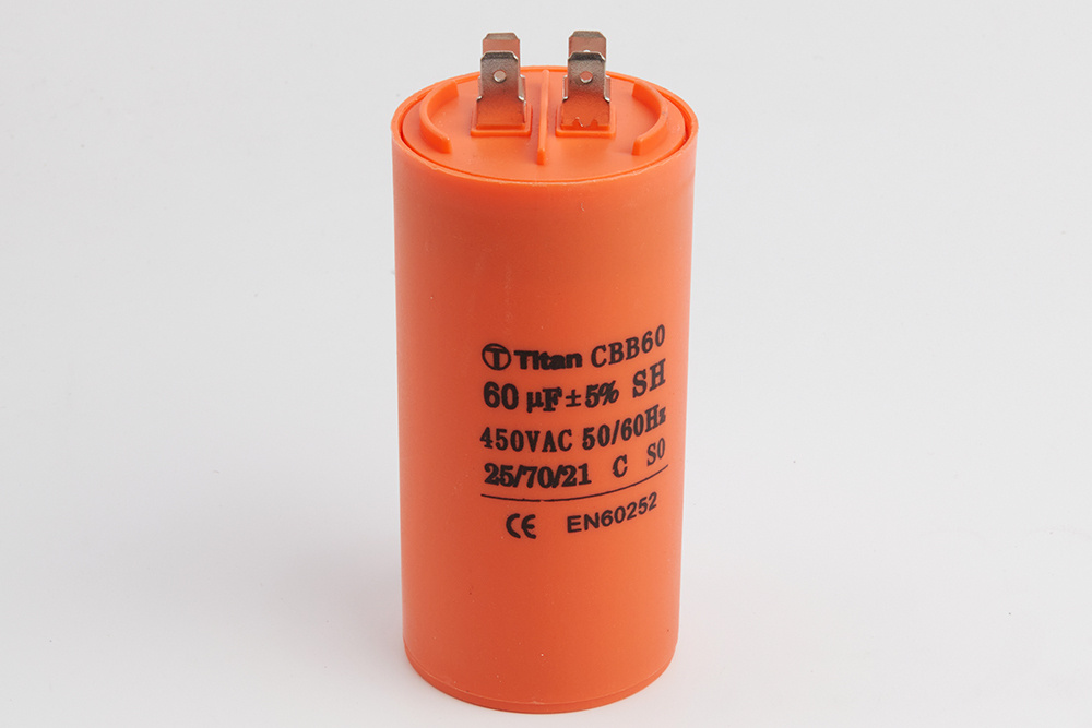 пусковой конденсатор 60мкф 450VAC 5% (50Х100) CBB60-A КЛЕММЫ TITAN ...