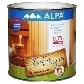 Лак ALPA для бани и сауны полуматовый (0,75л) #1