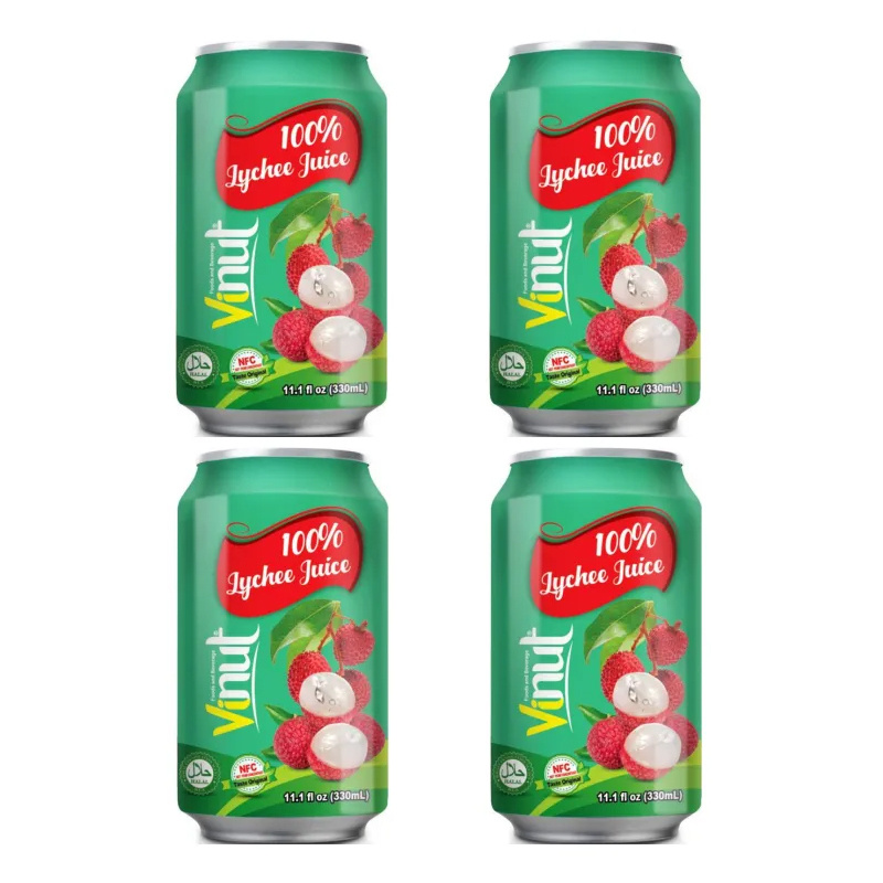 Сок Личи Vinut 100% (4 шт. по 330 мл), Вьетнам #1