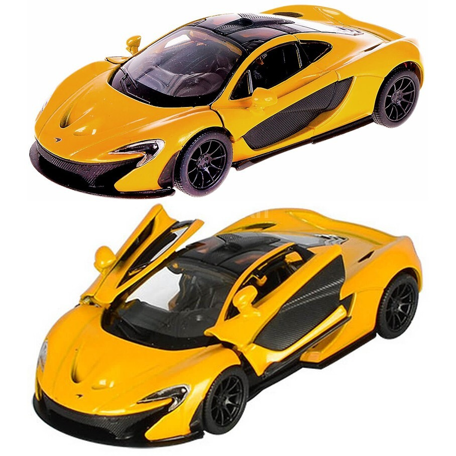 Машинка металлическая Kinsmart 1:36 McLaren P1 5393DKT инерционная, двери  открываются / Желтый - купить с доставкой по выгодным ценам в  интернет-магазине OZON (584113817)