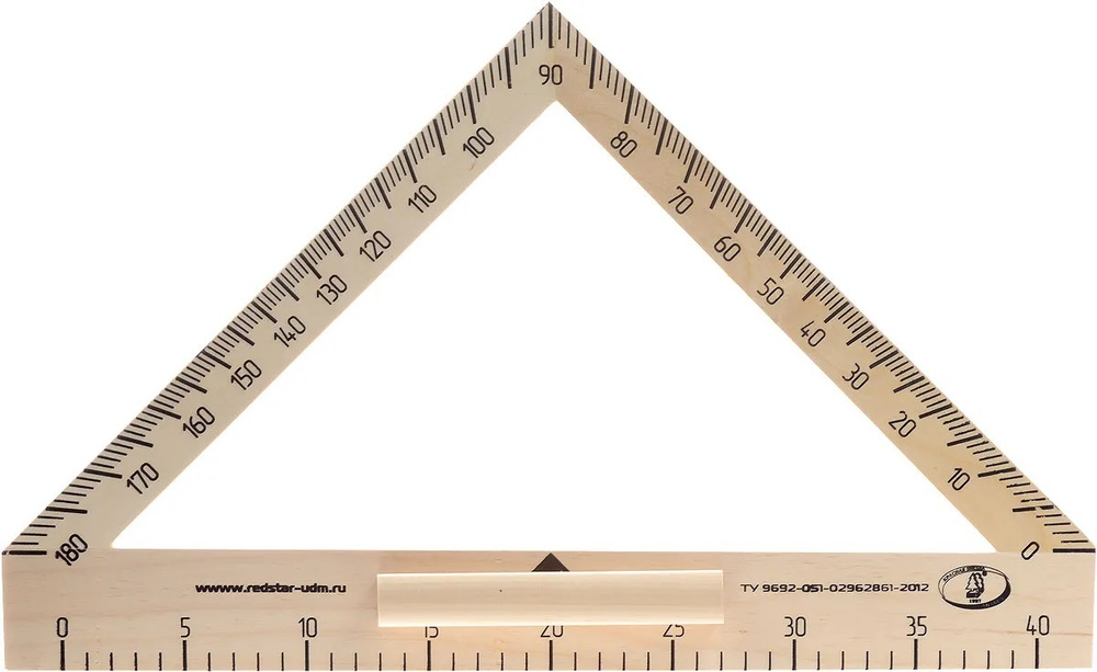 Транспортир деревянный, для классной доски - купить с доставкой по ...