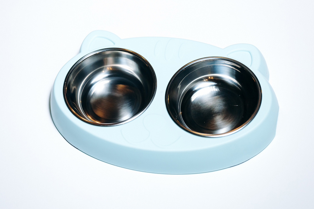 Миски для кошек и собак двойные миски с кронштейнами - купить с доставкой  по выгодным ценам в интернет-магазине OZON (1313096420)