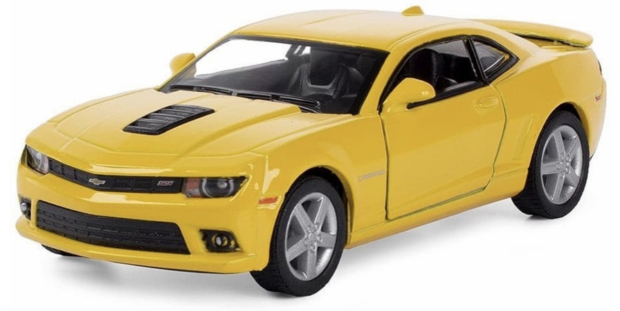 Машинка металлическая Kinsmart 1:38 2014 Chevrolet Camaro (Шевроле Камаро) KT5383D инерционная, двери #1