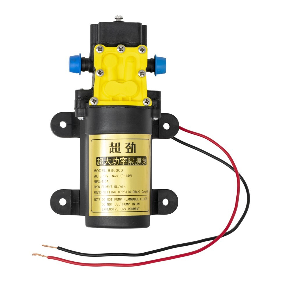 Насос BS-6000 7л/мин 12в 87psi(6bar) мембранный / насос самовсасывающий /  насос высокого давления / насос для автономной системы охлаждения / насос  ...