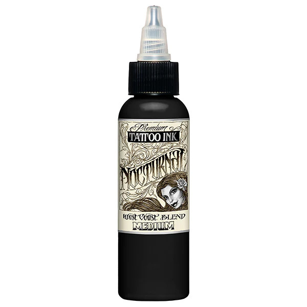 Nocturnal Gray Wash Medium Tattoo Ink черная теневая краска пигмент для татуировки - 1 oz / 30 мл  #1