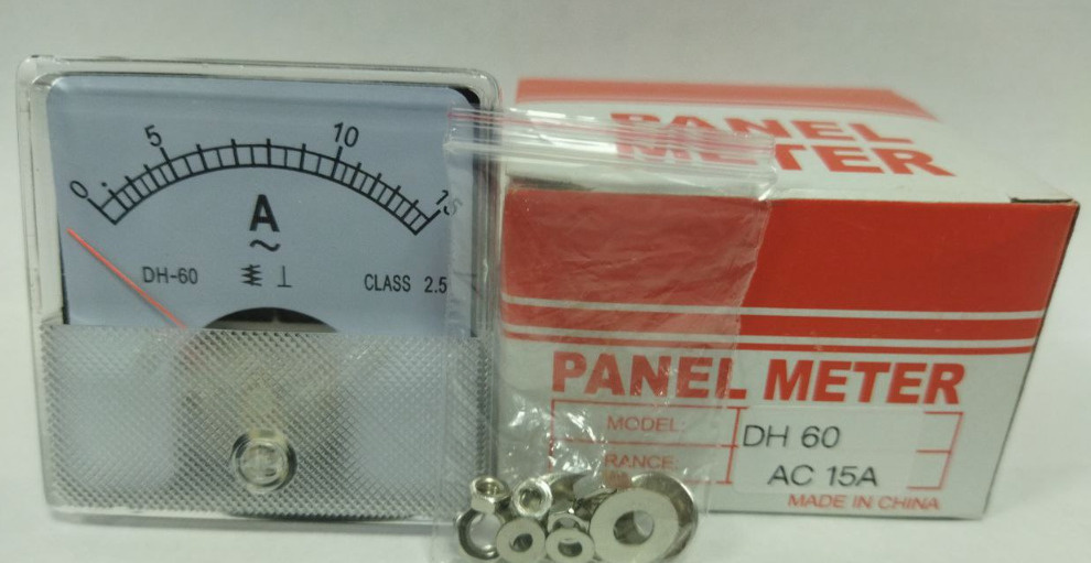 Аналоговый Амперметр DH 60 AC 15 A 60x60 переменного тока - купить по ...