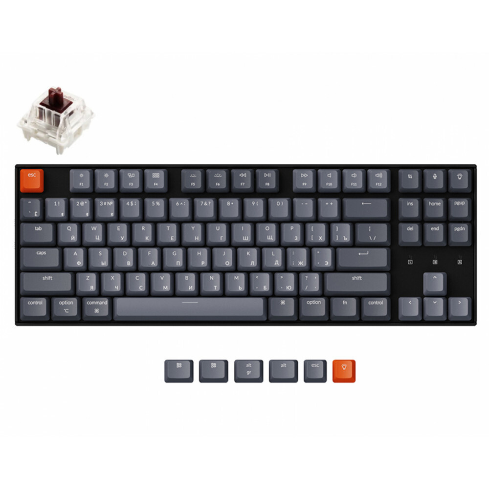 Игровая клавиатура Keychron K8 TKL White LED Gateron Brown (K8G3) #1