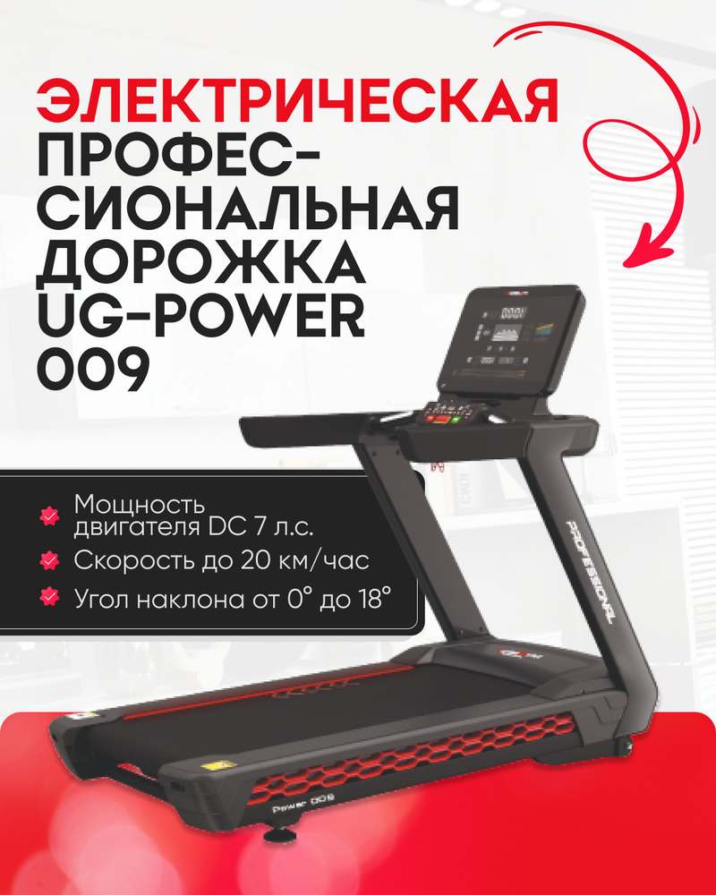 Беговая дорожка UltraGym UG-POWER - купить по доступным ценам в  интернет-магазине OZON (524364257)