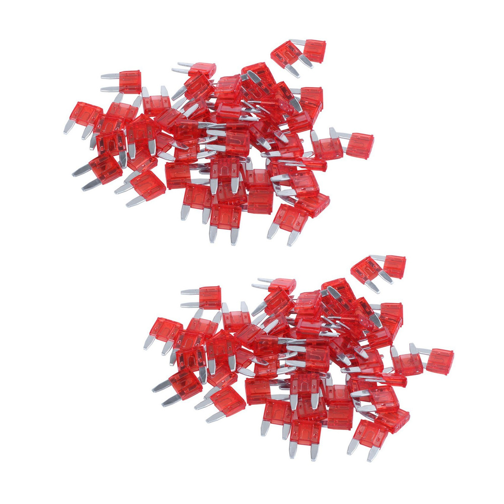 60 шт., 10 А, автоматические мини-предохранители с лезвием, красные ...