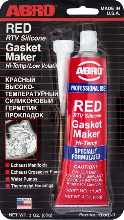 Герметик-прокладка силиконовый красный (85г) (ABRO)