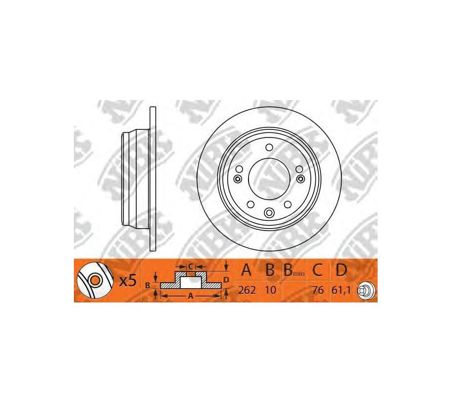 Диск Тормозной Задний Nibk Rn1307 - купить по низкой цене в интернет ...