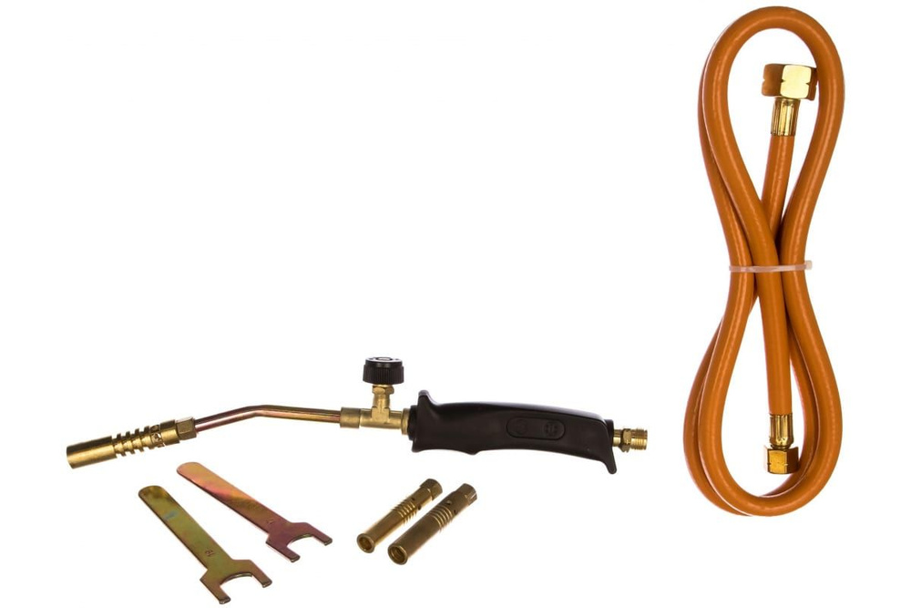 Горелка RF-15037 газовая для пайки в наборе с насадками и гибким ...