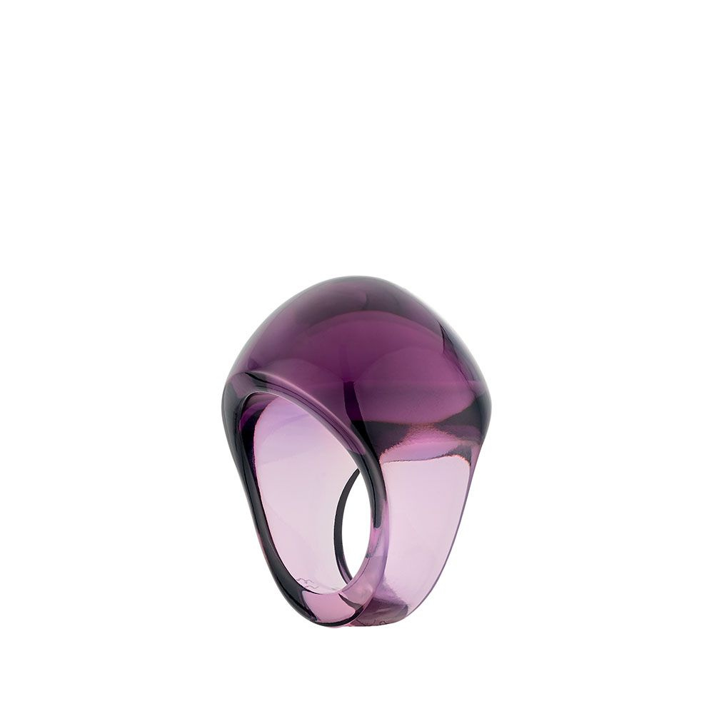 Кольцо женское Lalique Cabochon из хрусталя, фиолетовое, Purple, размер 52  #1