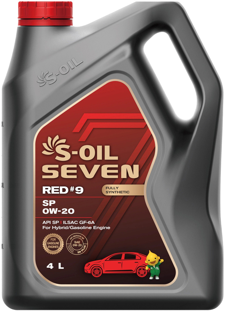 S-OIL SEVEN RED #9 0W-20 Масло моторное, Синтетическое, 4 л #1