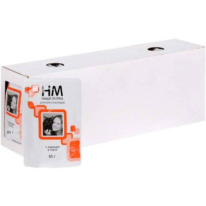 Наша Марка Корм консервированный для взрослых кошек с Курицей 85г*26 шт ...