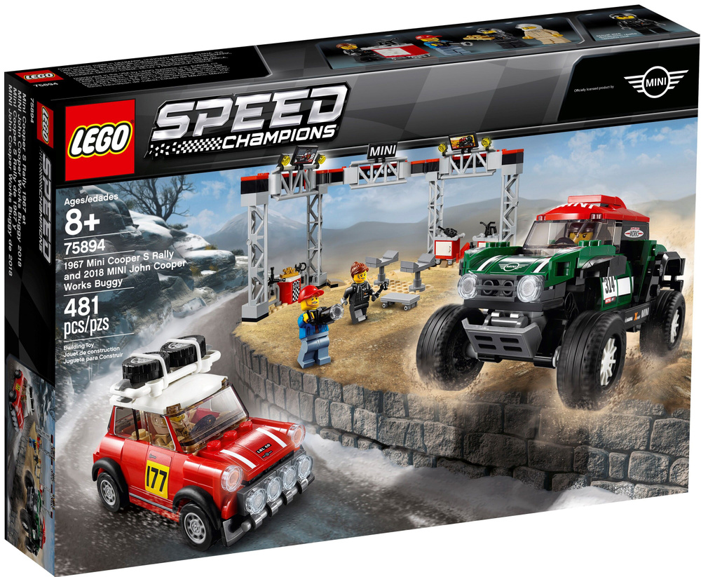 Speed Champions LEGO 75894 1967 Mini Cooper S Rally and 2018 MINI John Cooper Works Buggy lego OZON 661989158