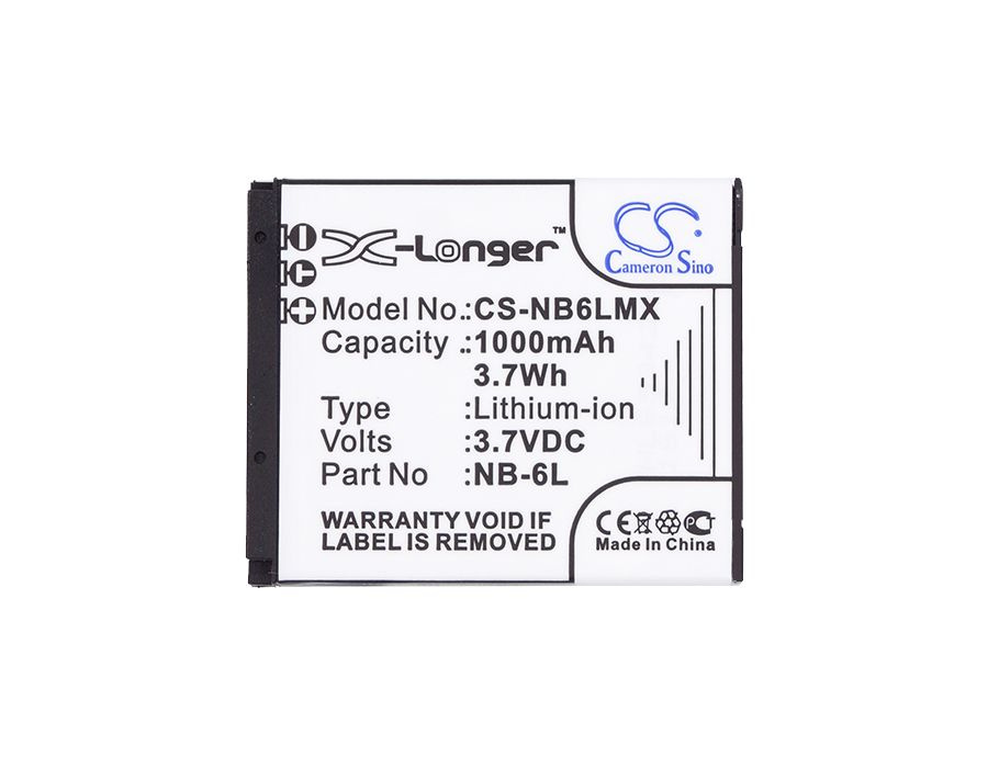 Аккумулятор для фотоаппарата Canon Digital IXUS 200 IS (NB-6L, NB-6LH ...