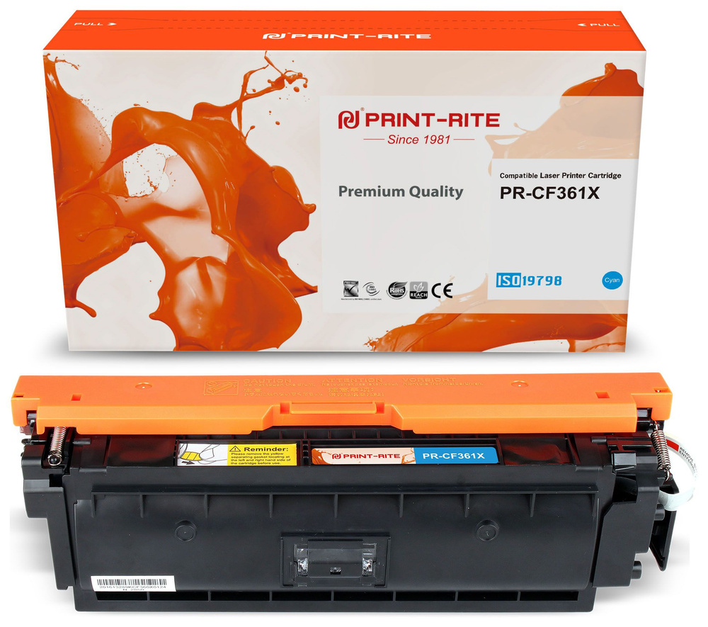 Print-Rite PR-CF361X картридж лазерный (HP 508X - CF361X) голубой 9500 стр #1