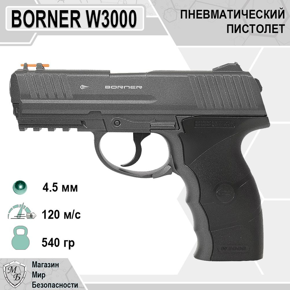 Пневматический пистолет Borner W3000 (HK P30) #1