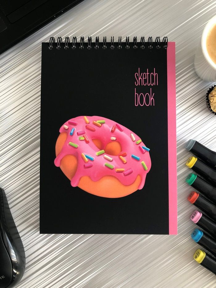 Скетчбук (блокнот) А5, 160г/м, обложка soft-touch, 50 плотных листов ...