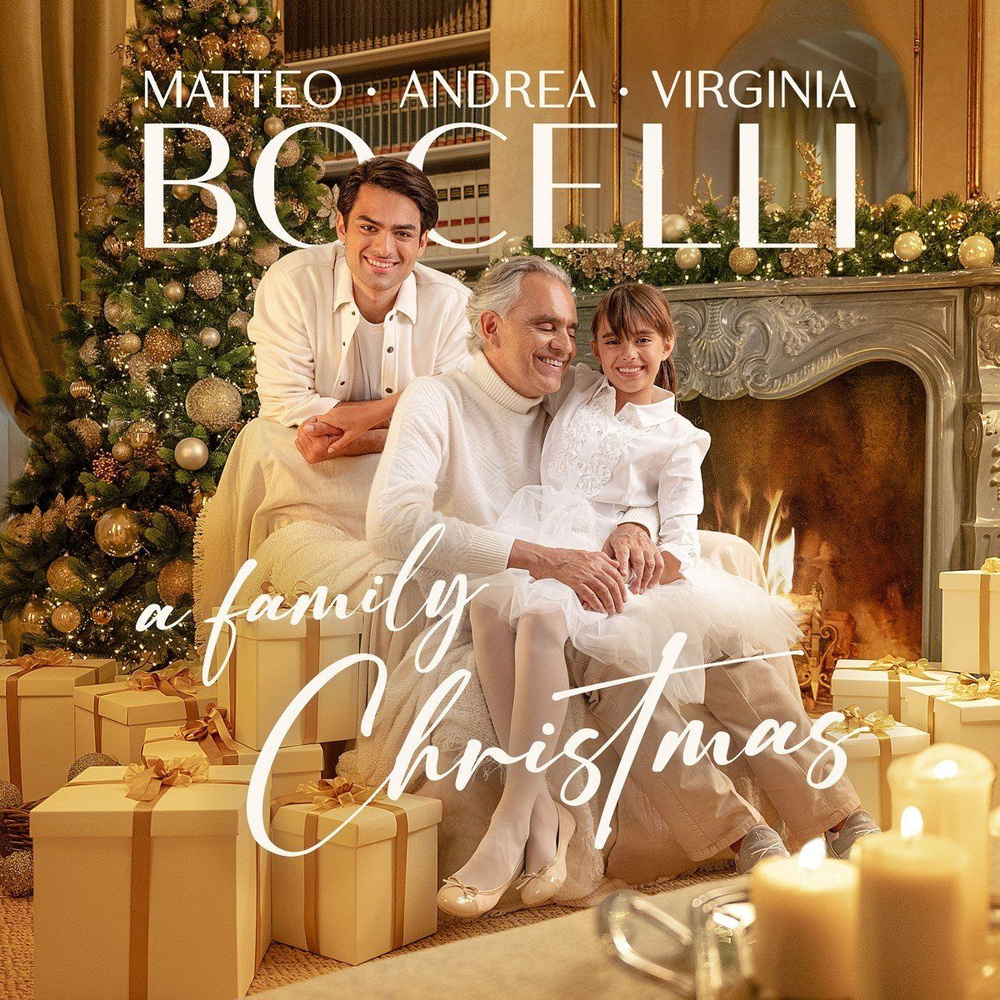 A Family Christmas Bocelli Andrea, Matteo and Virginia (LP) Новогодняя  пластинка семья Бочелли