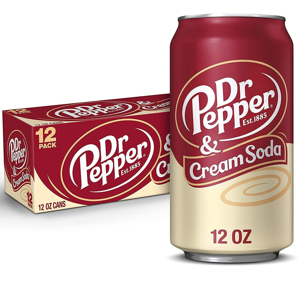 Газированный напиток Dr.Pepper Cream Soda /Доктор Пеппер Крем Сода, 12 шт по 355 мл (США)  #1