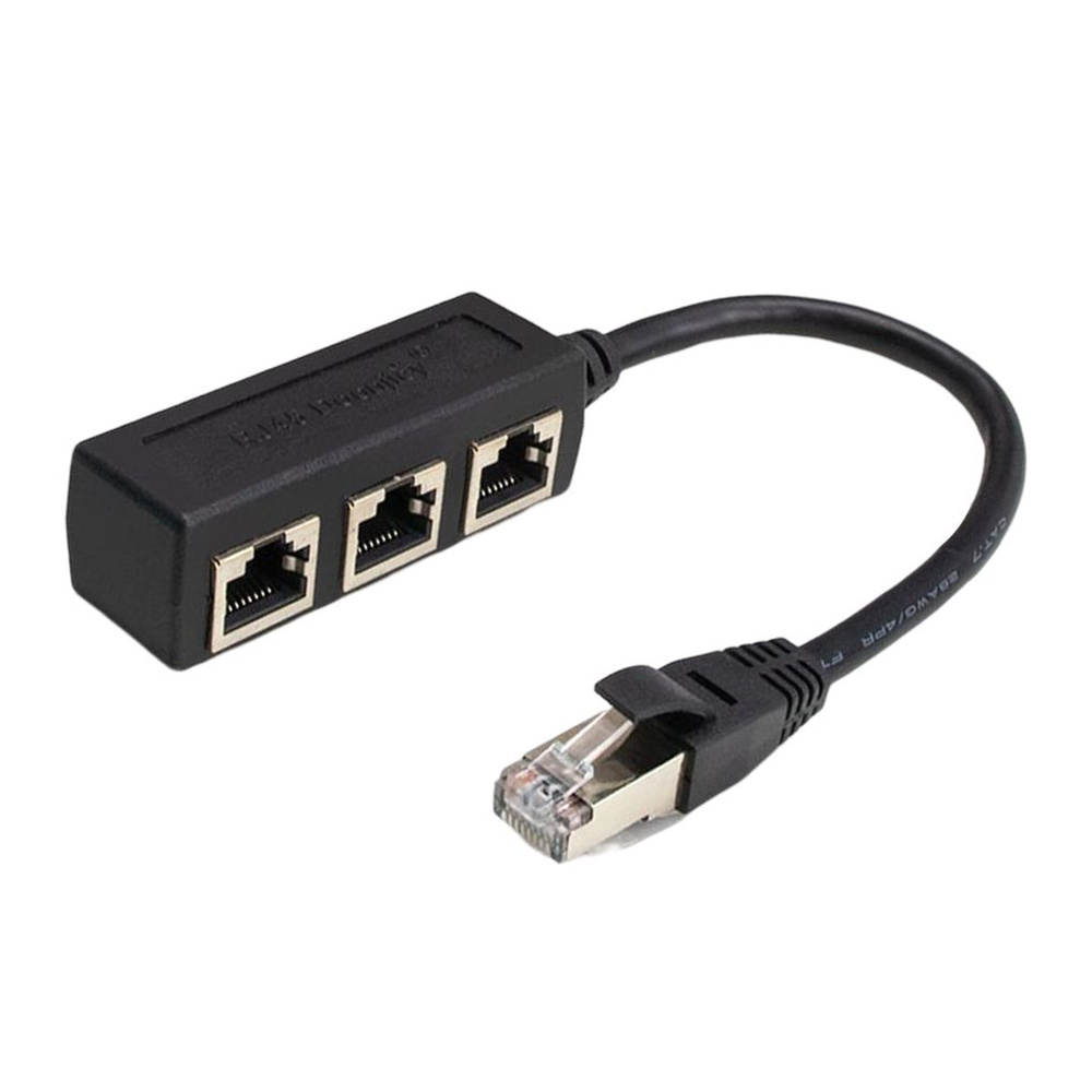 Разветвитель RJ45 1 штекер на 3 штекера кабель переключения сетевого ...