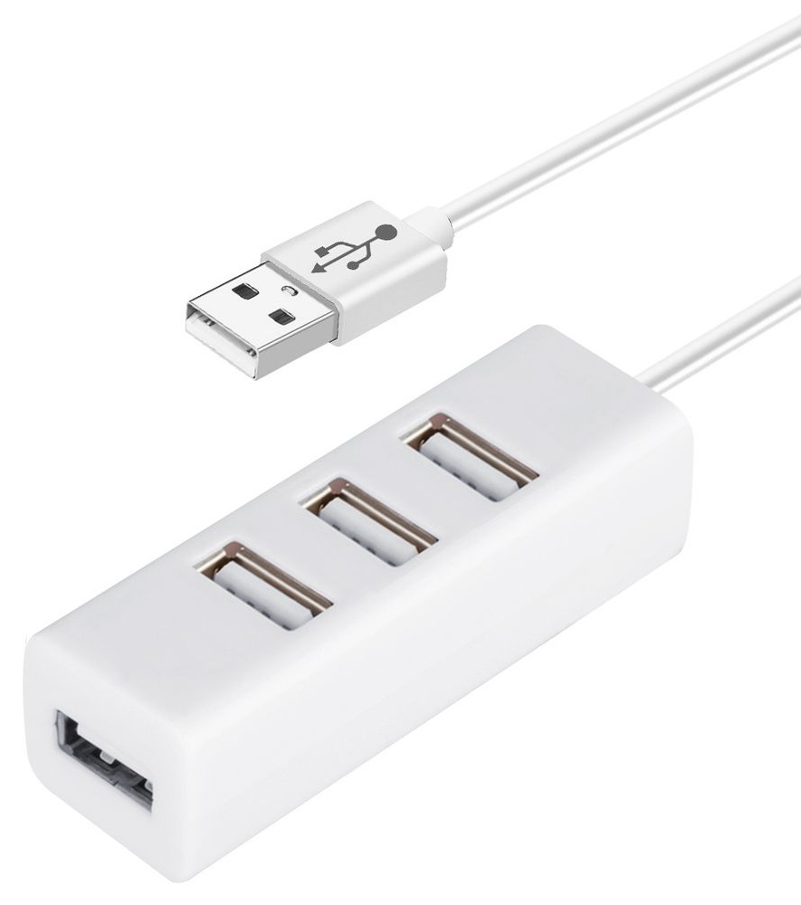 USB концентратор разветвитель на 4 USB порта 2.0, кабель удлинитель хаб ...