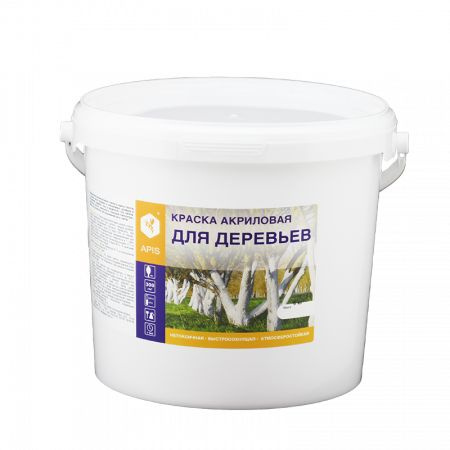 APIS Краска Быстросохнущая, до 30°, Акриловая, Матовое покрытие, 5.6 л, 8 кг, белый  #1