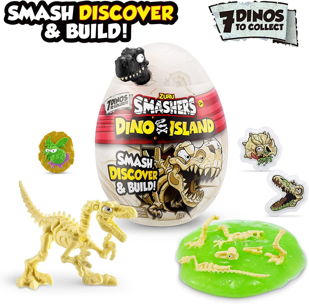 Игрушка SMASHERS Dino Island Остров динозавров Нано Яйцо (Сюрприз) 7495 -  купить с доставкой по выгодным ценам в интернет-магазине OZON (840793332)