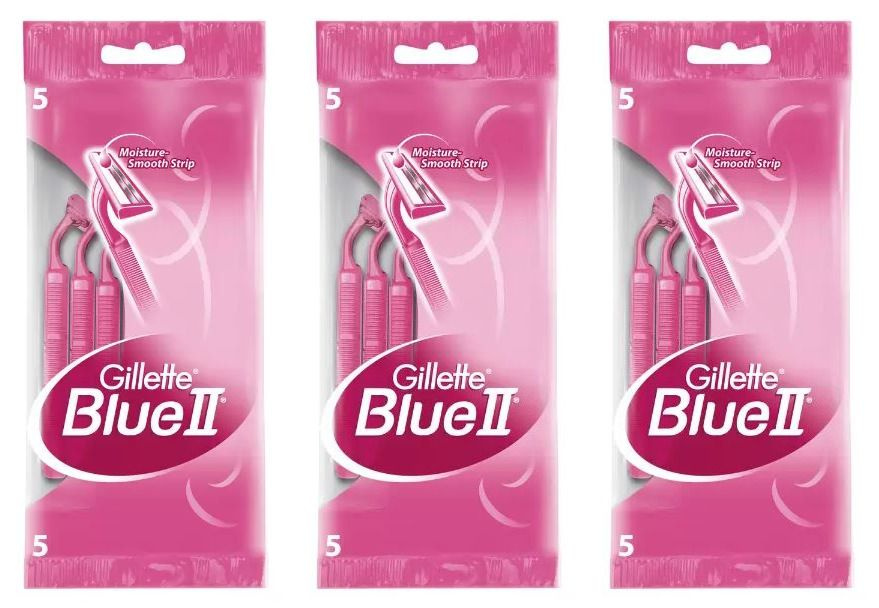 Gillette Станок женский одноразовый Blue II for Women, 5 шт/уп, 3 уп #1