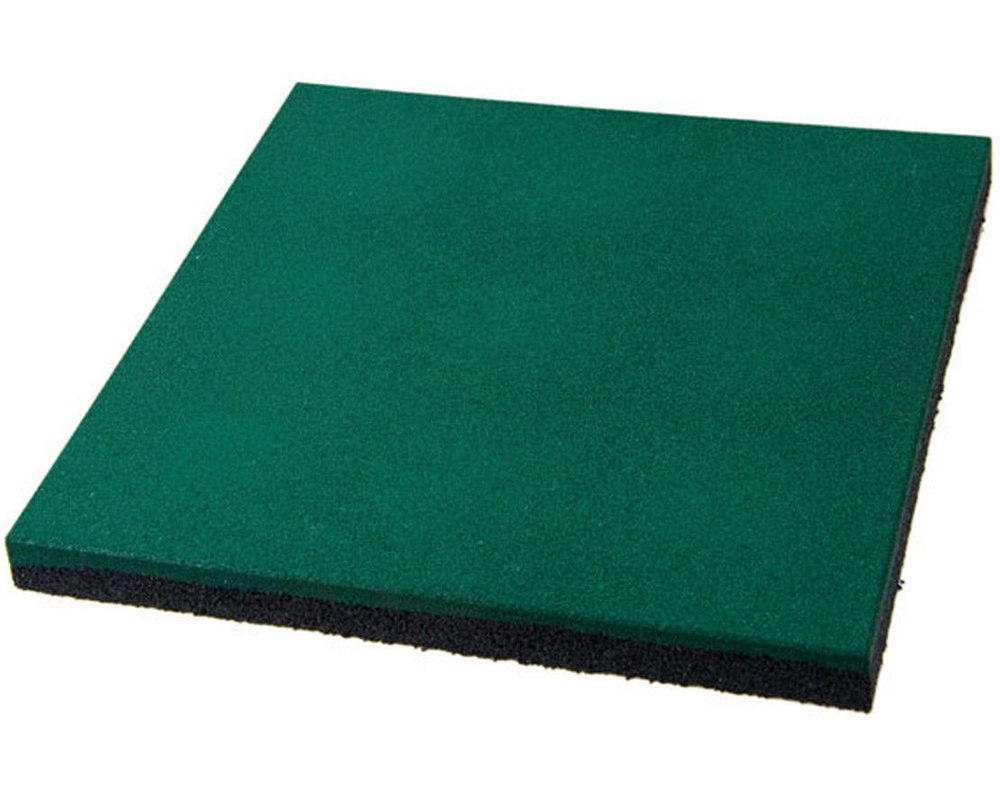 Резиновая плитка 500х500х40мм (Зеленый, 2шт-0,5кв.м) #1