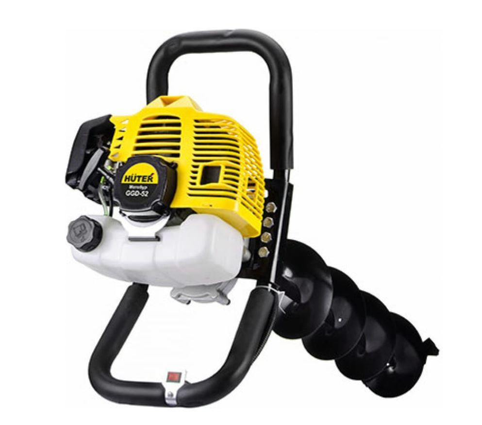 Мотобур GGD-52 HUTER (52см3, 2кВт) для бурения отверстий в земле ...