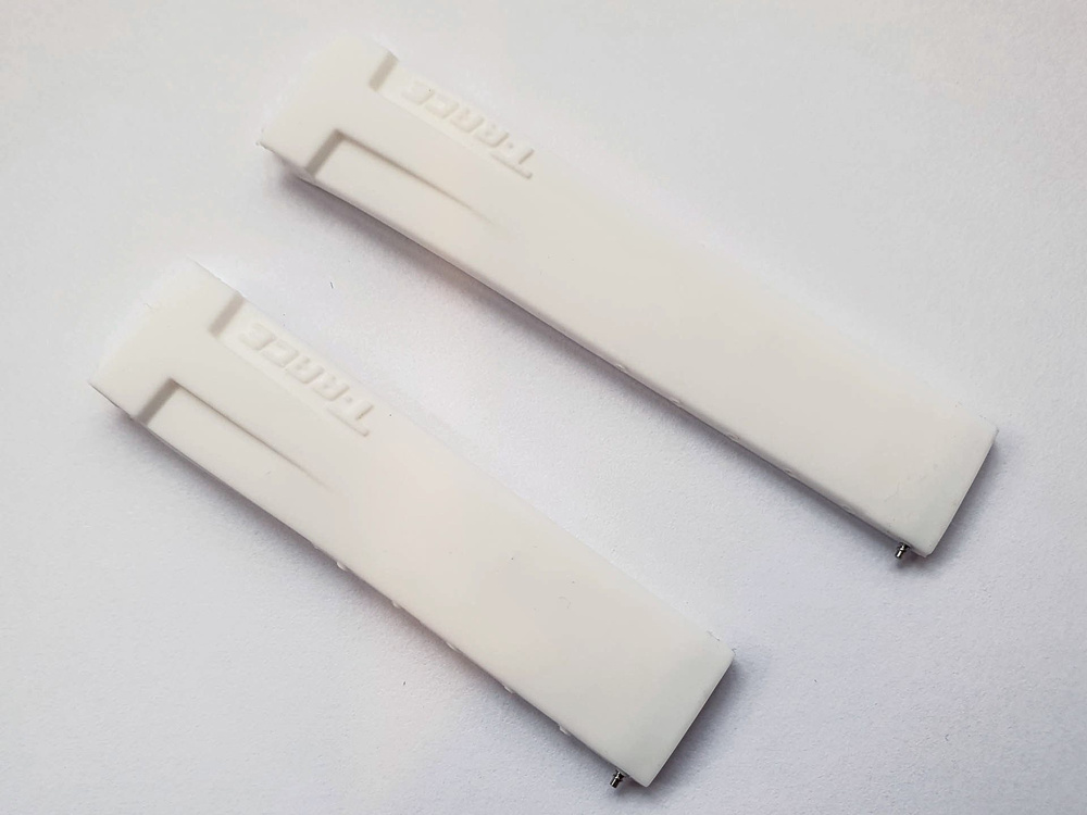 Белый каучуковый ремешок для женских часов ТИССОТ T-Race T048217A 17 мм ...