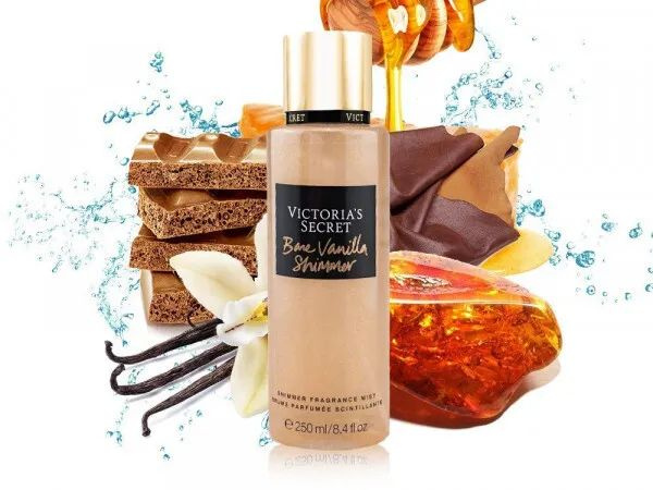 Victoria's Secret спрей для тела Bare Vanilla Shimmer Fragrance Body Mist,  250ml - купить с доставкой по выгодным ценам в интернет-магазине OZON  (901023135)