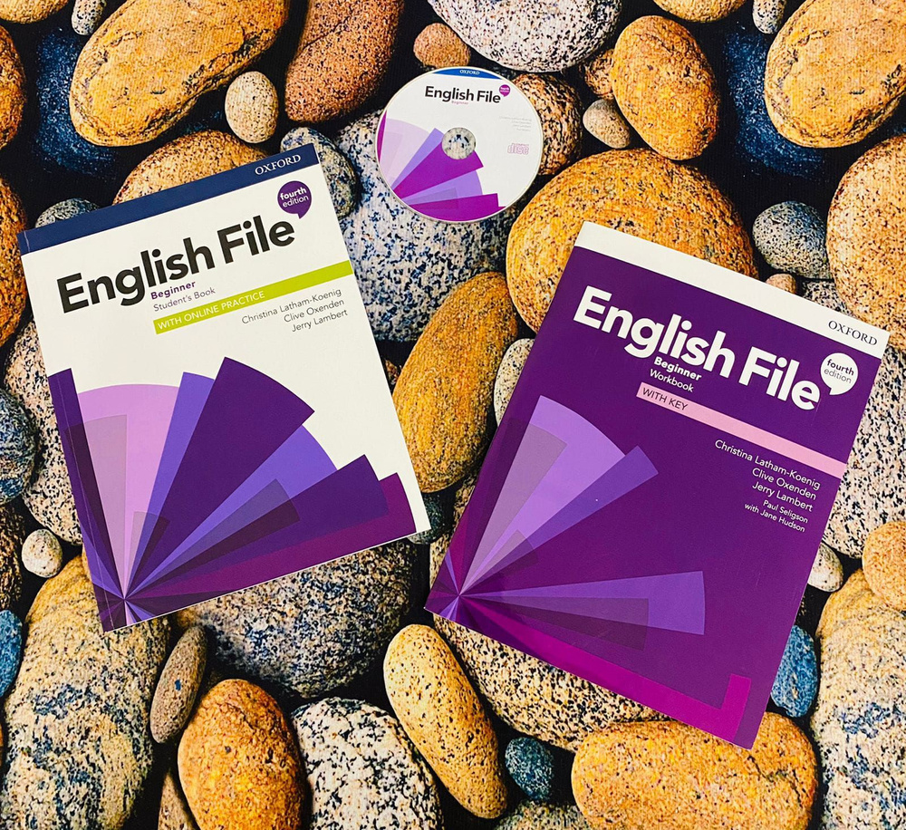 English File Beginner, четвертое издание, 4th edition, Учебник + рабочая  тетрадь + диск | Lambert