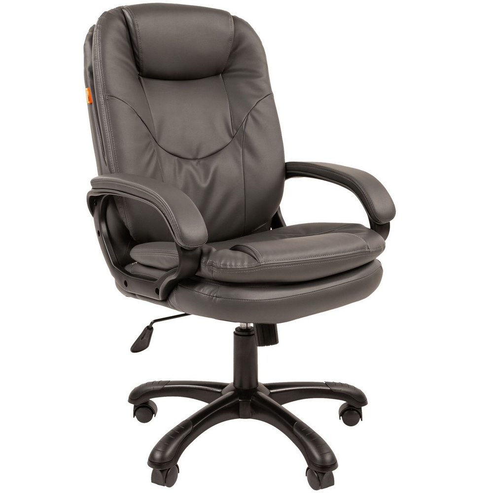 Офисное кресло, кресло руководителя CHAIRMAN 668, экокожа, серый  #1