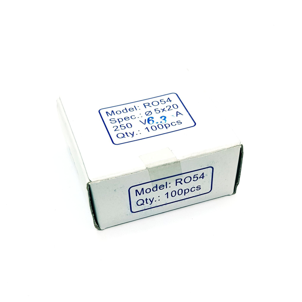 Плавкая вставка (предохранитель) керамический 5 х 20 мм 6,3 А (100 штук ...