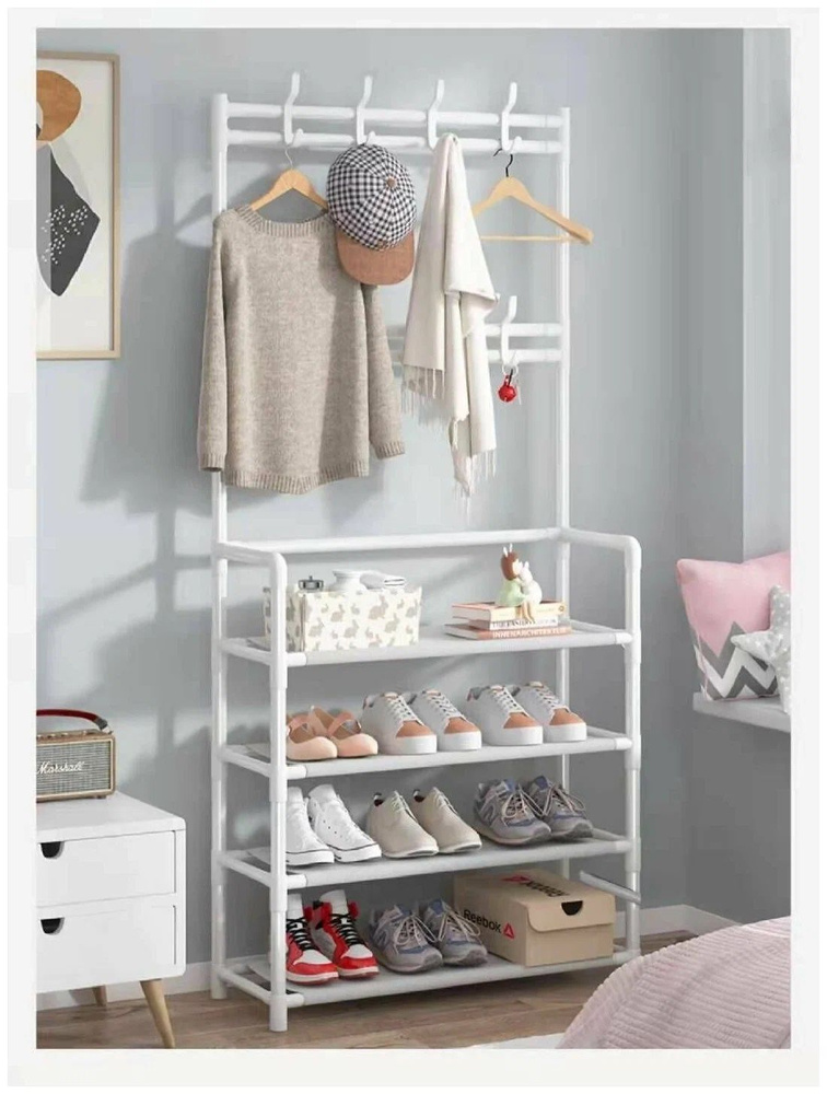 Шкаф вешалка для одежды в прихожую и обувница