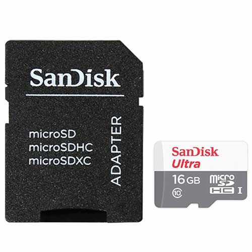 Карта памяти MicroSD 16GB SanDisk Class 10 Ultra Android 80 Мб/с + SD адаптер #1