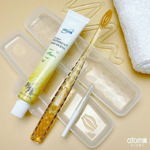 Атоми Набор Орал кеар (дорожный набор: зубная щётка + зубная паста ...