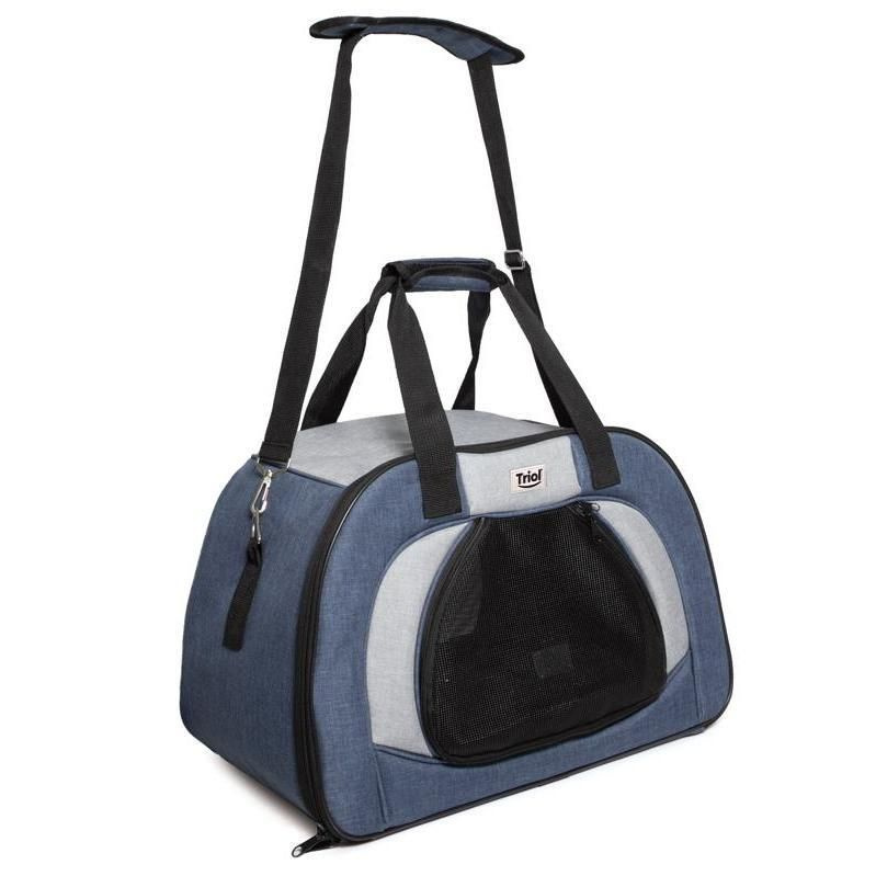 Переноска для животных Triol Монтана, размер 50x31x31см., синий/серый ...