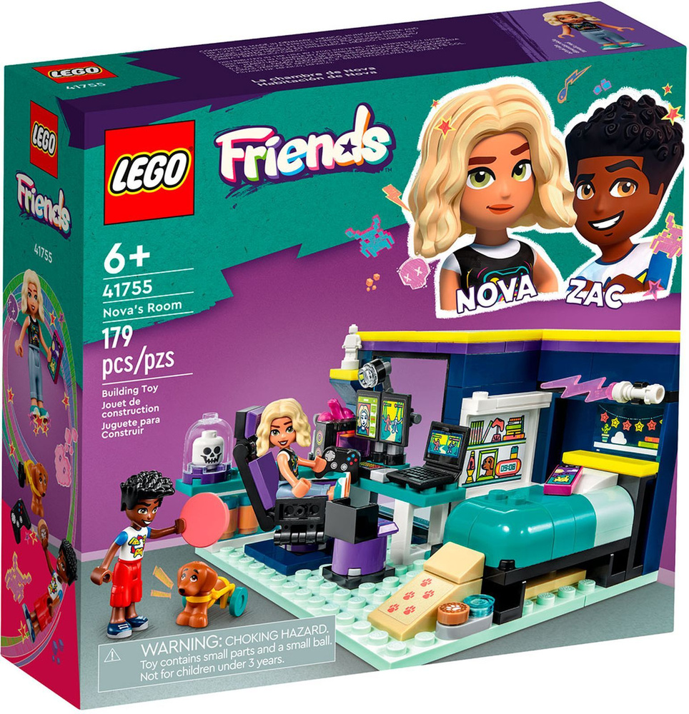 Конструктор LEGO Friends Комната Новы, 179 деталей, 6+, 41755