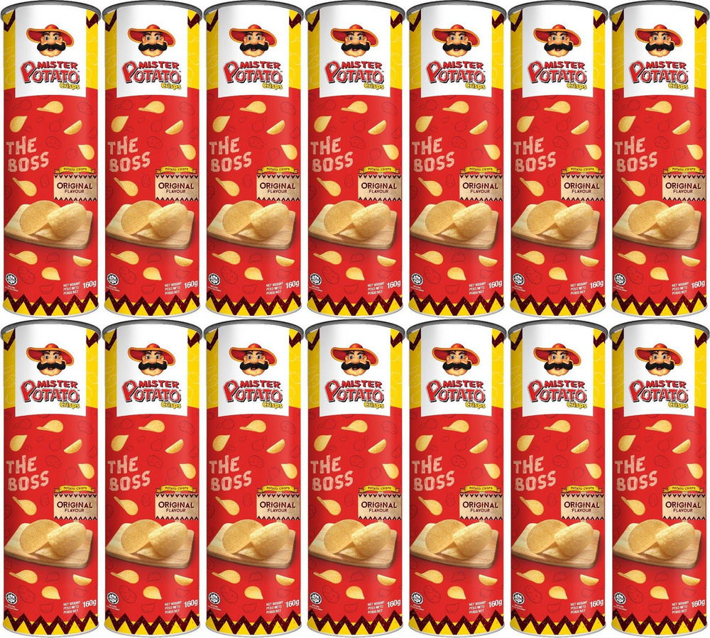 Чипсы картофельные Mamee Mr Potato, комплект: 14 упаковок по 160 г  #1