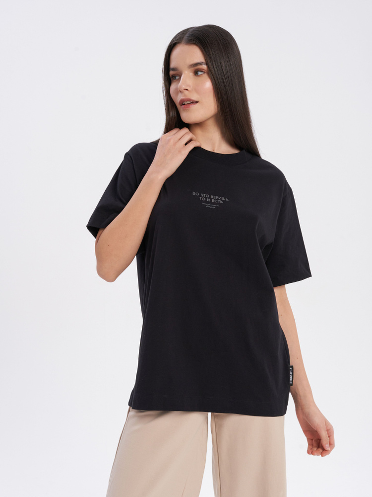 Футболка ТВОЕ, размер 44, цвет черный, 100% Хлопок - купить по выгодной ...